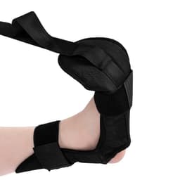 image-Yoga Stretching Belt - Black Polyester Cotton