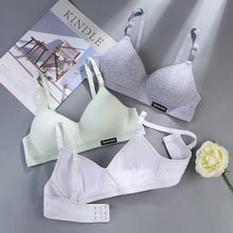 image-Meng Yaxin Korean Cotton School Bra - Green 38/85ABC No Steel