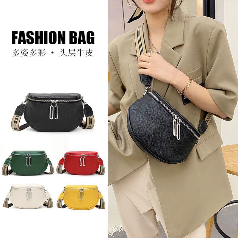 image-Fashion Saddle Bag Women - Light Brown Leather