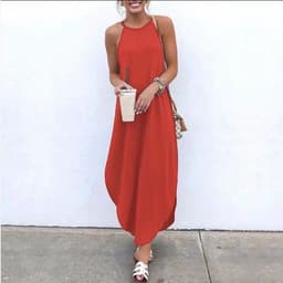 image-Leaves Green Round Neck Polyester Dress 5XL