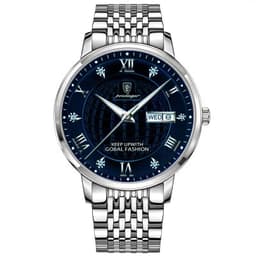image-Poedagar Swiss Quartz 41.5mm Men's Watch - Gold 30M Waterproof