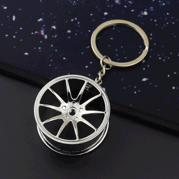 image-Creative Metal Car Key Chain - Turbo Gear Design