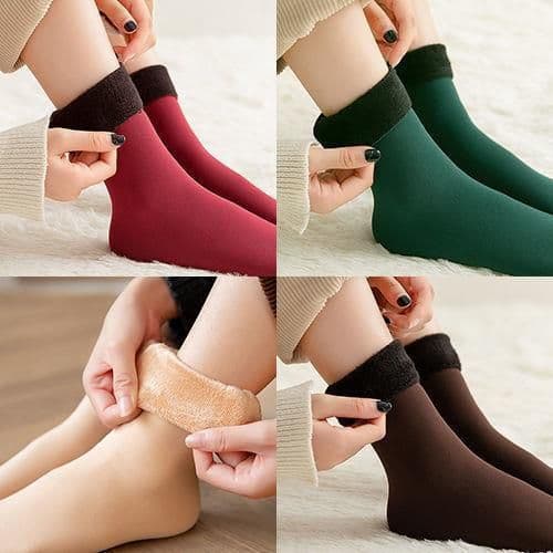 image-Womens Velvet Warm Tube Socks Thickened For Autumn And Winter Indoor Floor Socks