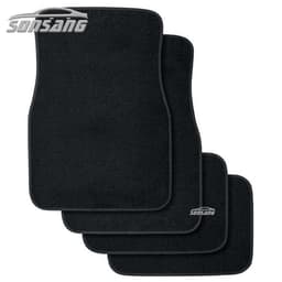 image-Car Floor Mats Set 4-Piece Universal Suede Black