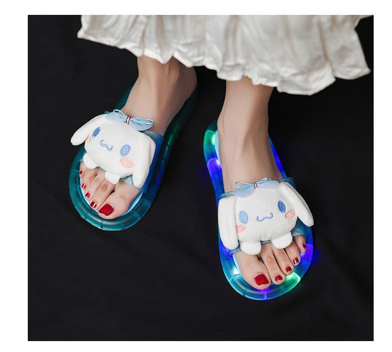 image-LED Light-Up Slippers - Non-Slip PVC Adult Summer
