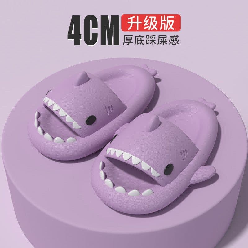 image-Shark Couple Slippers - Grey Unisex Indoor Outdoor Sandals