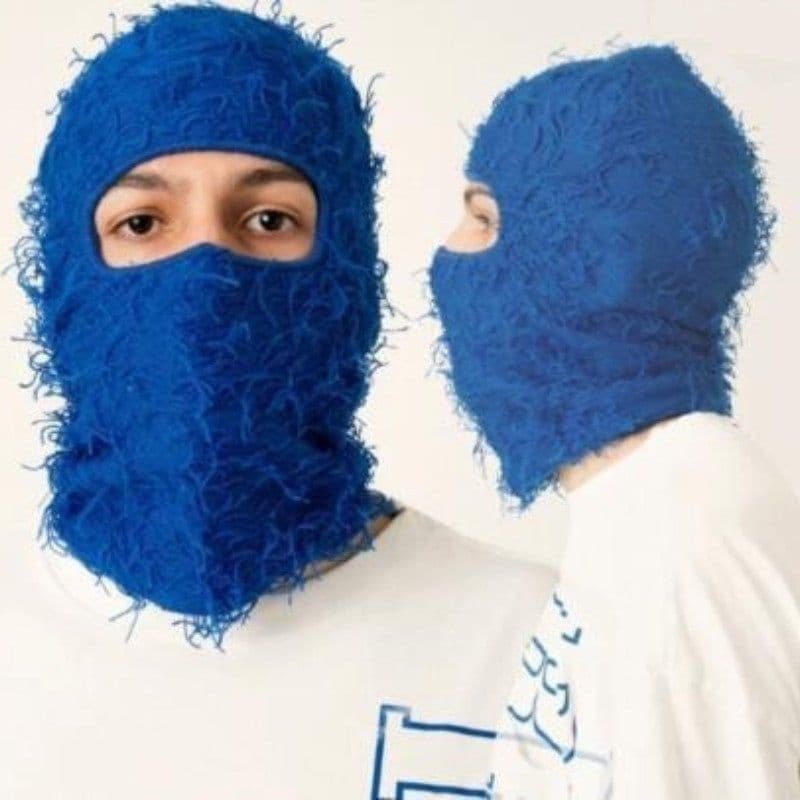 image-Camouflage Knitted Balaclava Hat - Polyester Coffee