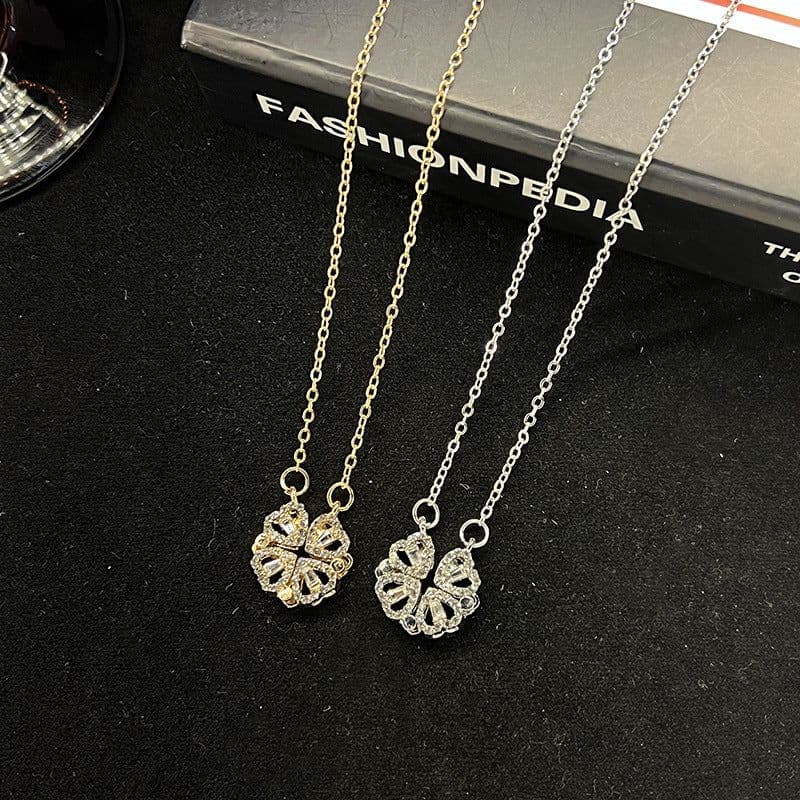 image-Rose Gold Four-Leaf Clover Necklace Women