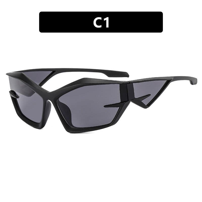 image-Exaggerated futuristic technology Y2K sunglasses 2023 new European and American catwalk sunglasses cross-border heterosexual sunglasses