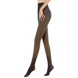 image-Black Nylon Thickened Opaque Tights with Feet