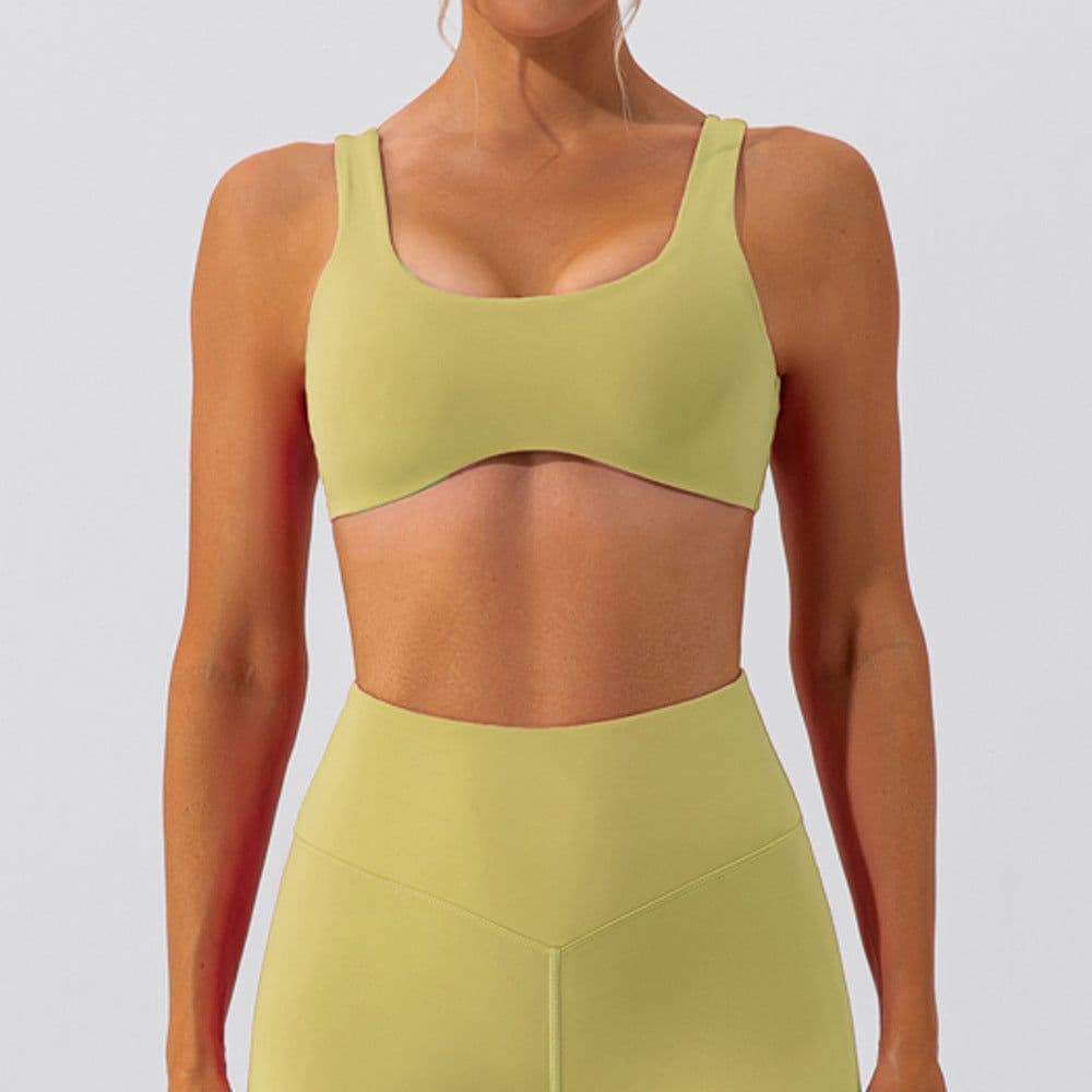 image-European Yoga Sports Bra - Nude Quick-Drying Training Fitness