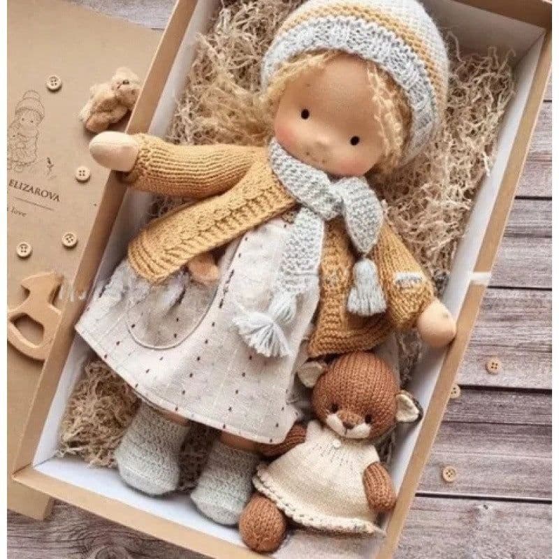 image-Waldorf Doll - Handmade Cotton Christmas Thumb Gift - Fu Luanna