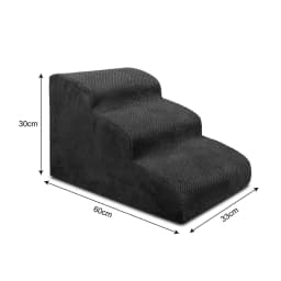 image-Pet Stairs - Black Dirt-Resistant Removable
