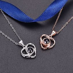 image-925 Sterling Silver Projection Necklace Women