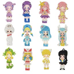 image-Douyin Rabbit Year Puzzle Sticker - DIY Crystal Diamond Fridge Decal - Cartoon Style
