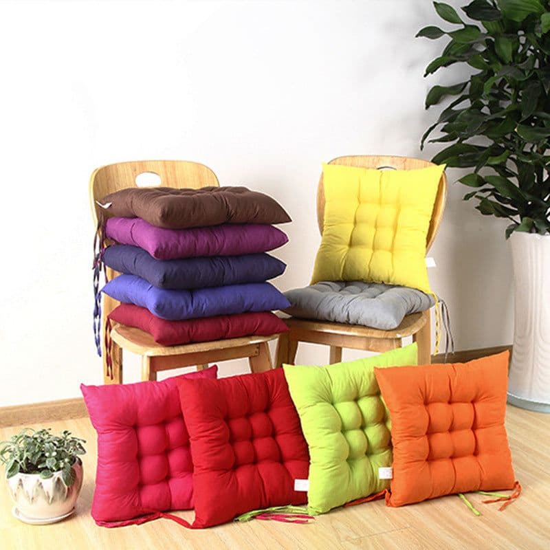 image-Tatami Cushion Solid Color Office Chair Pad