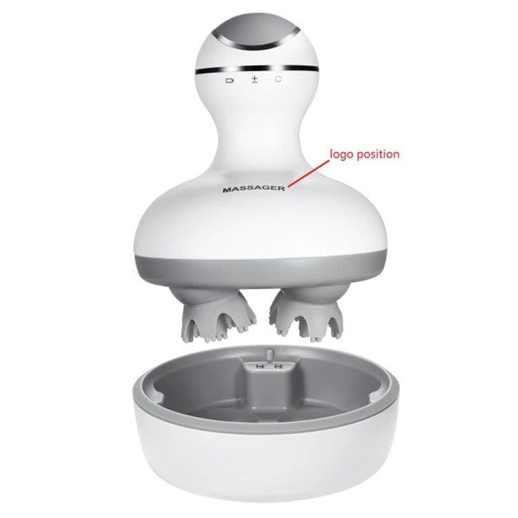 image-Cross-border dragon claw kneading rechargeable head massager gift electric pet cat paw 3D scalp massager