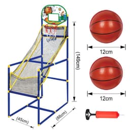 image-Kids' Portable Shooting Machine, Basketball Toy Indoor/Outdoor - Red, 1.49M Height