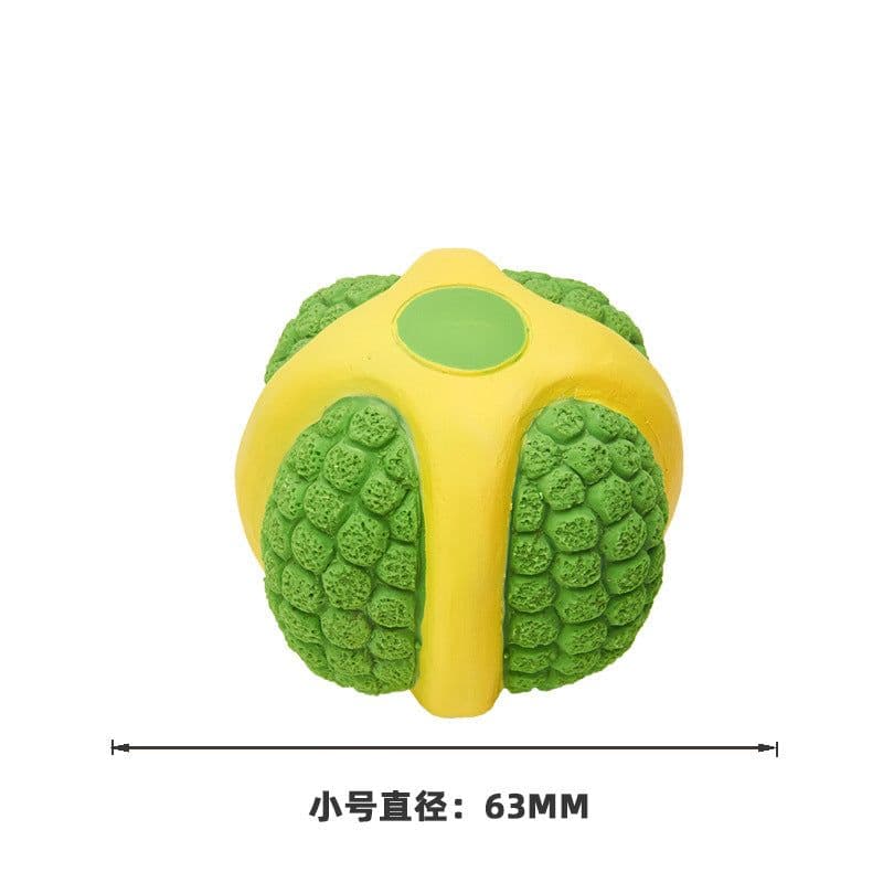 image-EETOYS Latex Rugby Tennis Dog Toy - Melon Large Sound Ball Pet