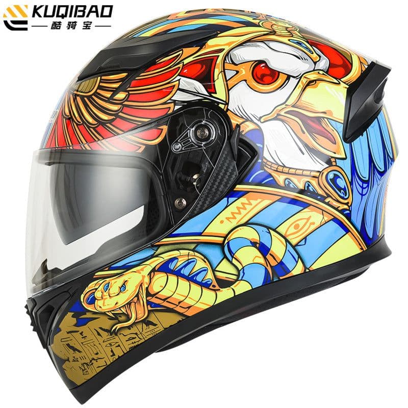 image-Coolqibao Motorcycle Full-Face Helmet Bluetooth XXL Gray