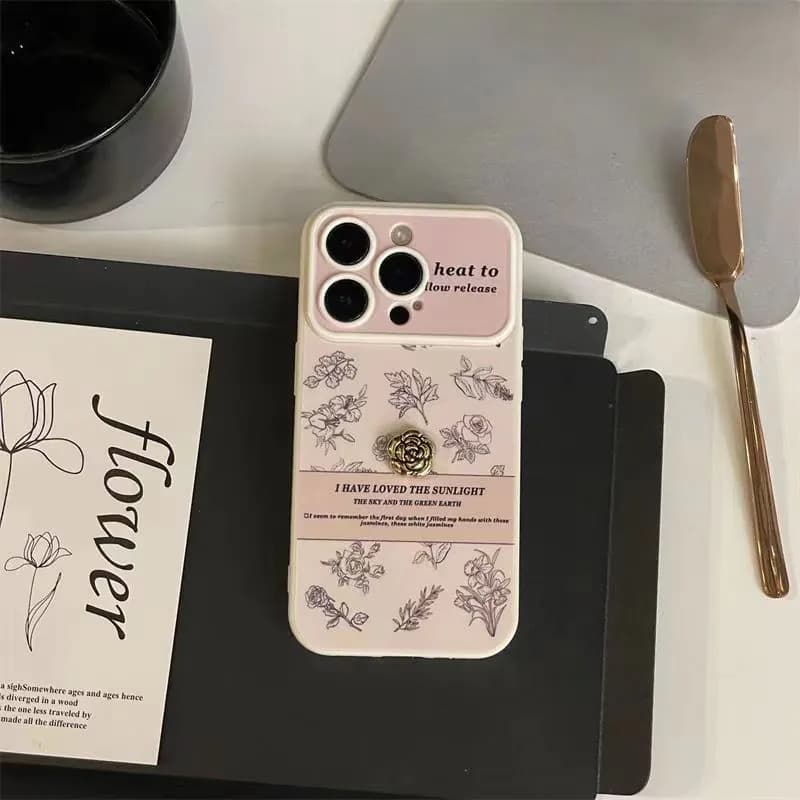 image-FNKO iPhone 14 Case - Sketch Flower White TPU