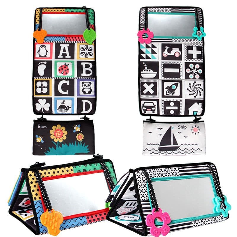 image-Aipinqi new black and white funhouse mirror toy visual stimulation foldable