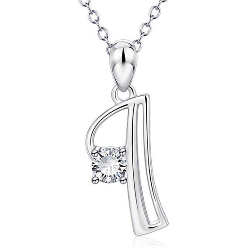 image-Baoshina Alphabet Diamond Pendant Necklace 26 Letters Jewelry Crossborder Supply