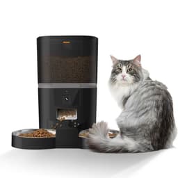 image-Smart Pet Feeder 4L/6L Dual Feeding Camera Adjustable Video White/Black