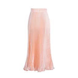 image-European Satin Metallic Pleated Skirt - Long, Elegant, One Size