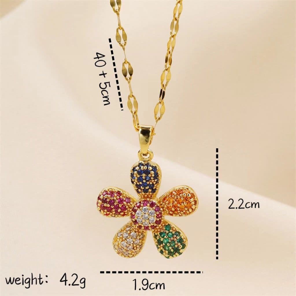 image-Titanium Steel Diamond Necklace - Women's Clavicle Chain
