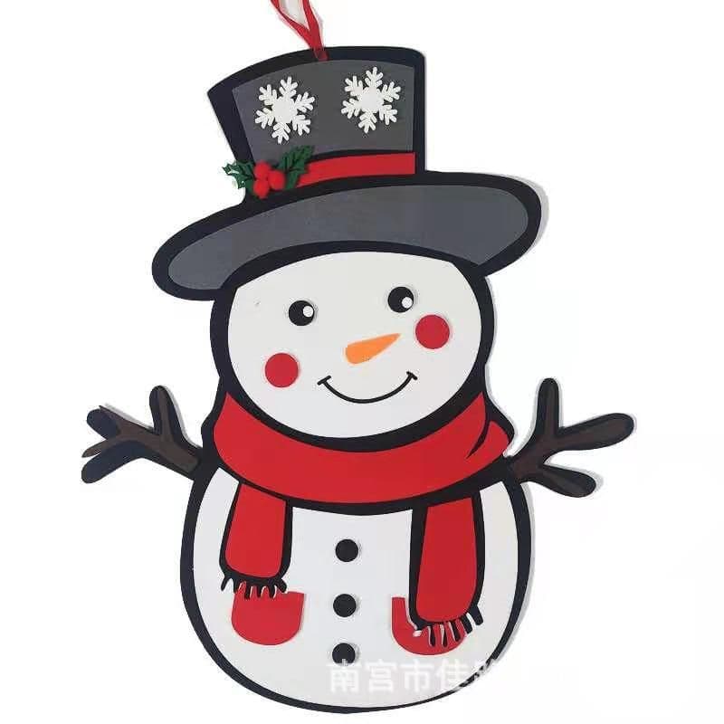 image-Felt Christmas Snowman - 110cm Wool Chemical Fiber - DIY Gift for Kids