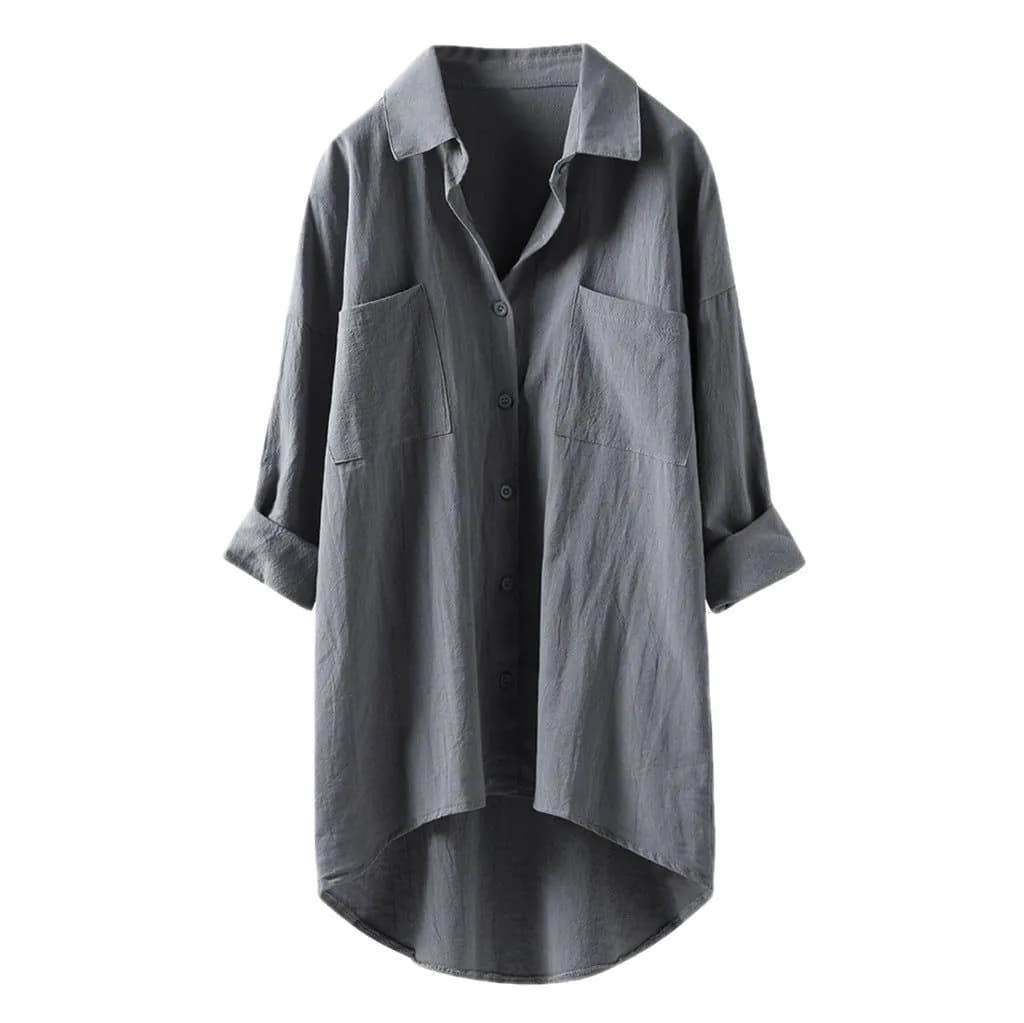 image-Cotton Linen Cardigan - Navy Blue Slim XXXL