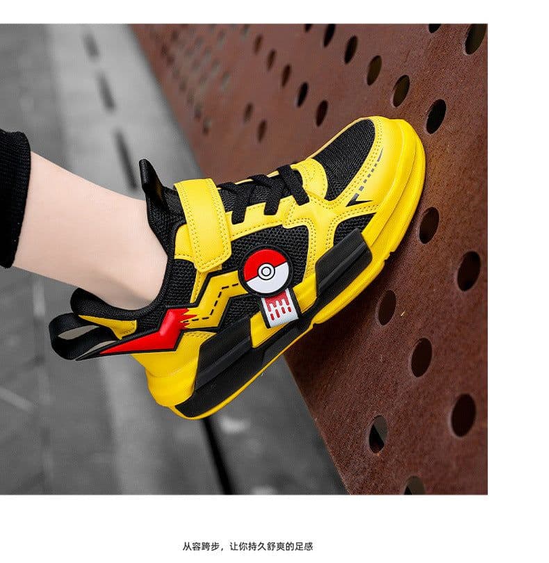 image-Autumn middle and big children's shoes boys sports shoes primary school students single mesh children's shoes boys travel shoes mound tail foreign trade