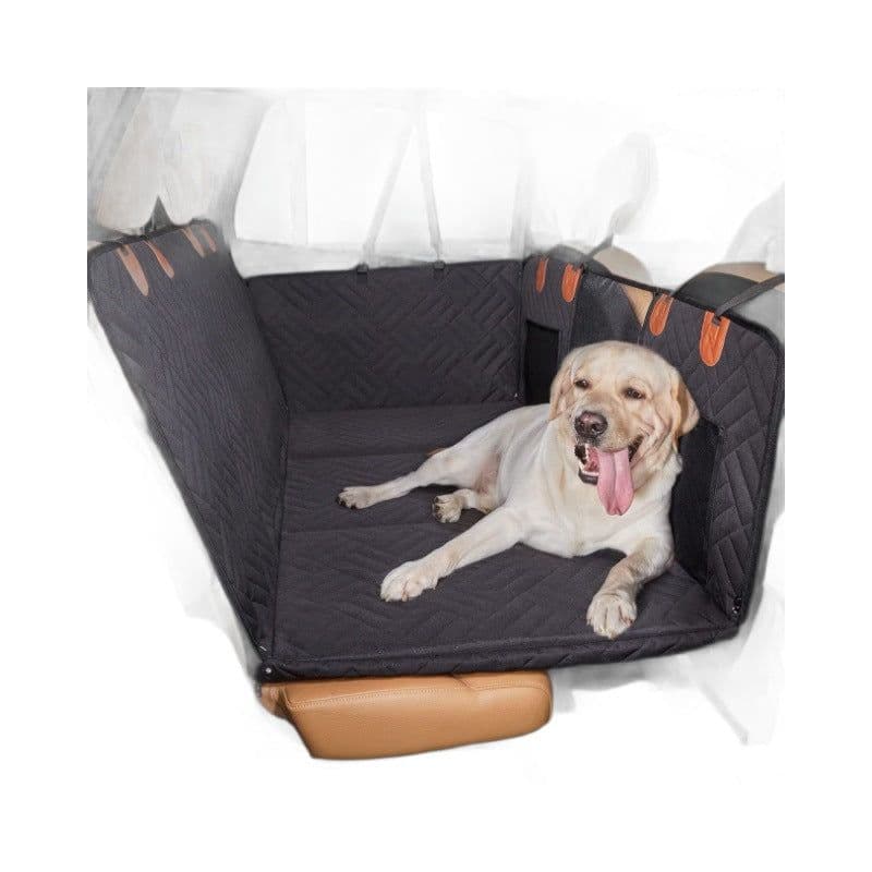 image-Car Pet Mat Dog Back Seat Extender Black 132x160cm