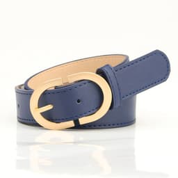 image-Trendy Red Imitation Leather Belt, Women's Corset Buckle 105cm Long