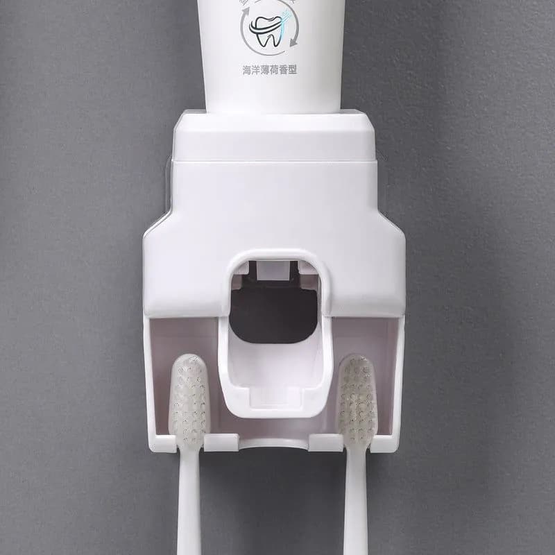 image-Douyin recommends bathroom washstand automatic toothpaste toothbrush holder wall-mounted toothpaste lazy squeeze artifact