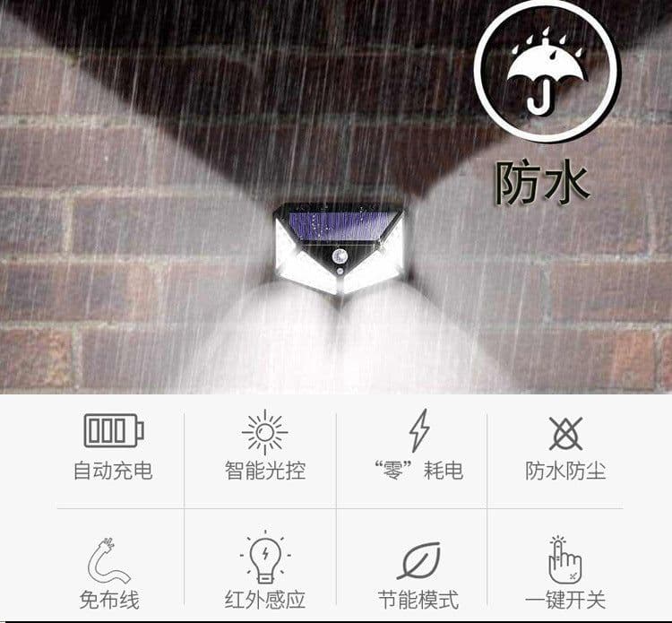 image-114LED Solar Wall Lamp IP65 Induction 12-16hr Outdoor Garden Villa Lamp