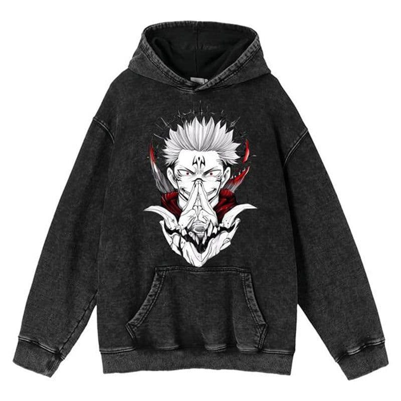 image-Cuifu Anime Sweatshirt - Black 5XL 100% Cotton Hooded Jacket