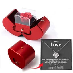 image-Clover Necklace - Gold Plated Heart