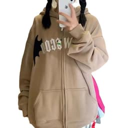 image-PROMONL Demon Hoodie Sweatshirt Women White 3XL