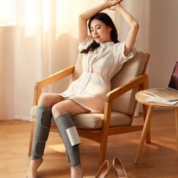 image-Air Pressure Heated Leg Massager - Pink
