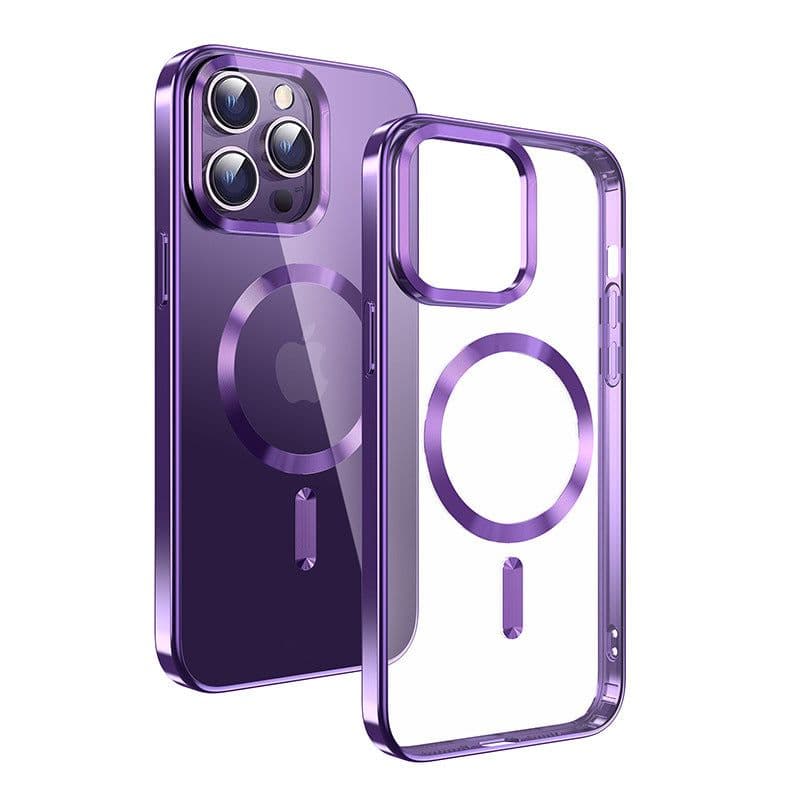 image-Aibairuixin iPhone 13 14 Transparent Case, Anti-Drop, Magnetic Suction