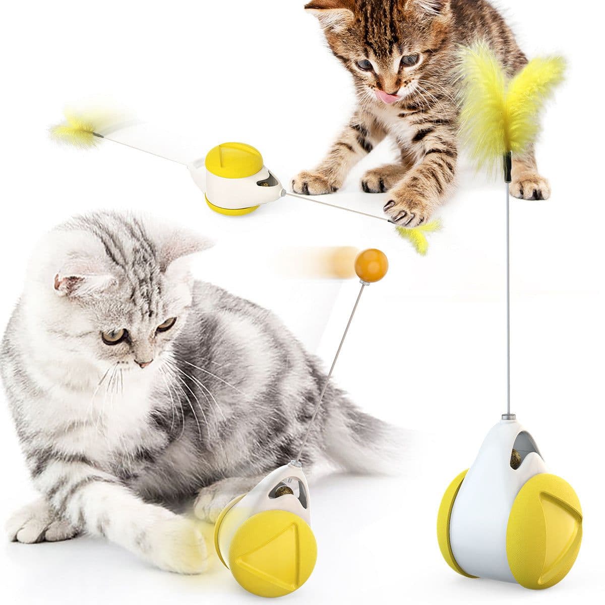 image-Wholesale Pet Supplies Manufacturers New Puppy Toys To Amuse Cats Slow Food Leakage Device Windmill Turntable