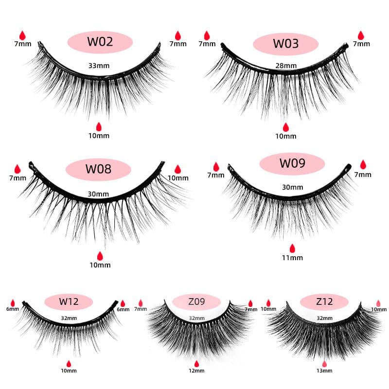 image-Self-Adhesive False Eyelashes - Thick Reusable Chemical Fiber