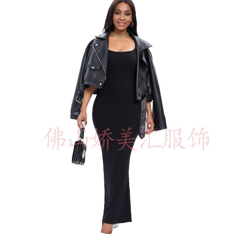 image-Beauty Club Modal Jumpsuit - Black Waist Support S