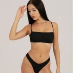 image-Women's Strappy Bikini Swimsuit - Breathable Polyester