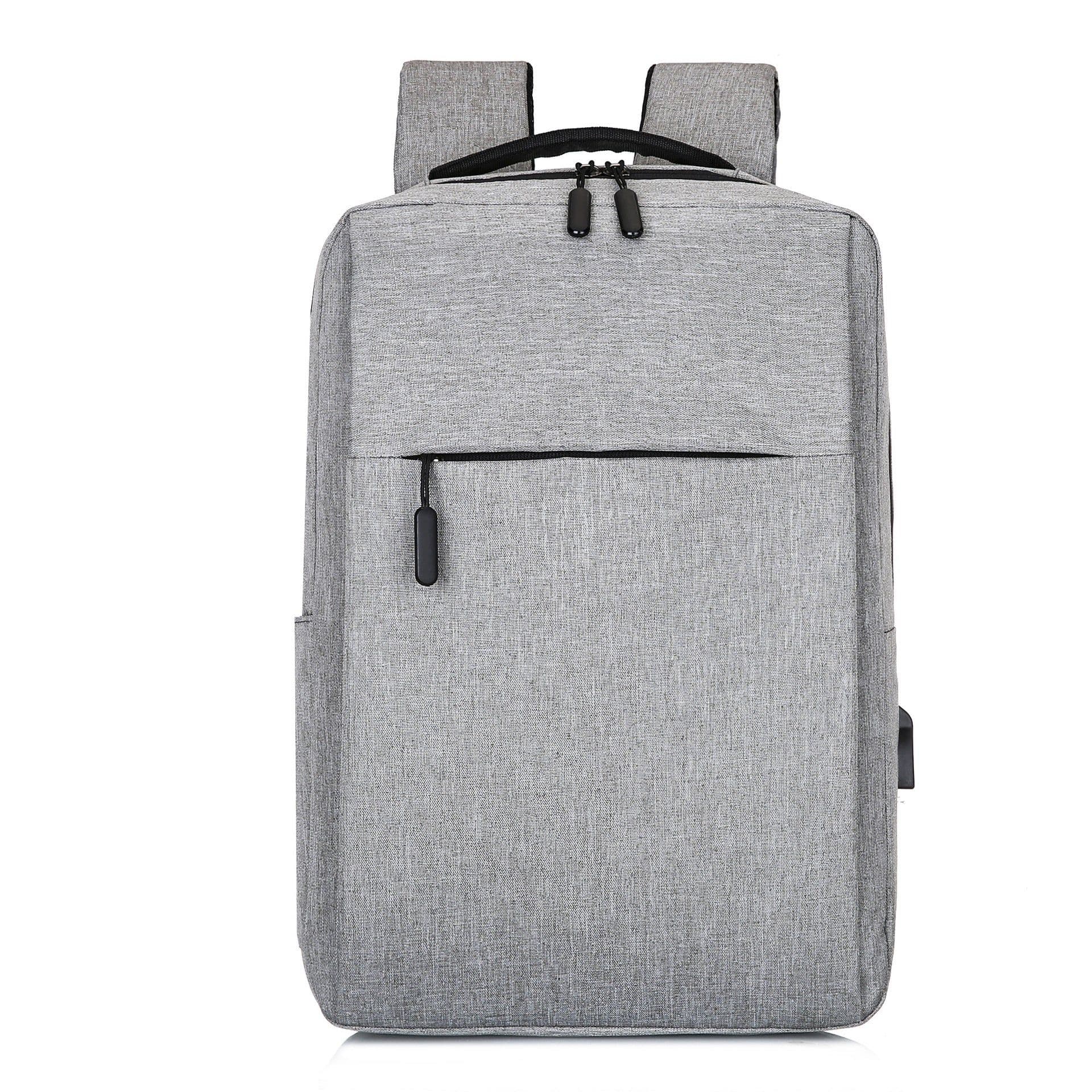 image-Little Elite 20-35L Business Backpack - Gray USB Charging Oxford Cloth