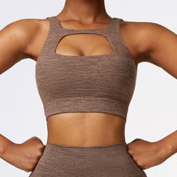 image-Zechuang Sports Bra - Iced Coffee Cationic Brushed