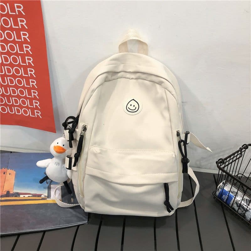 image-School bag female Korean version of Harajuku ulzzang high school college student backpack male large capacity ins wind couple shoulder bag female