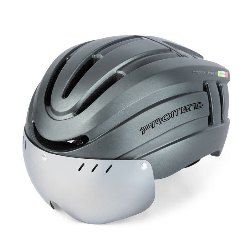 image-PROMEND Magnetic Bike Helmet - Titanium Gray L USB
